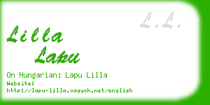 lilla lapu business card
